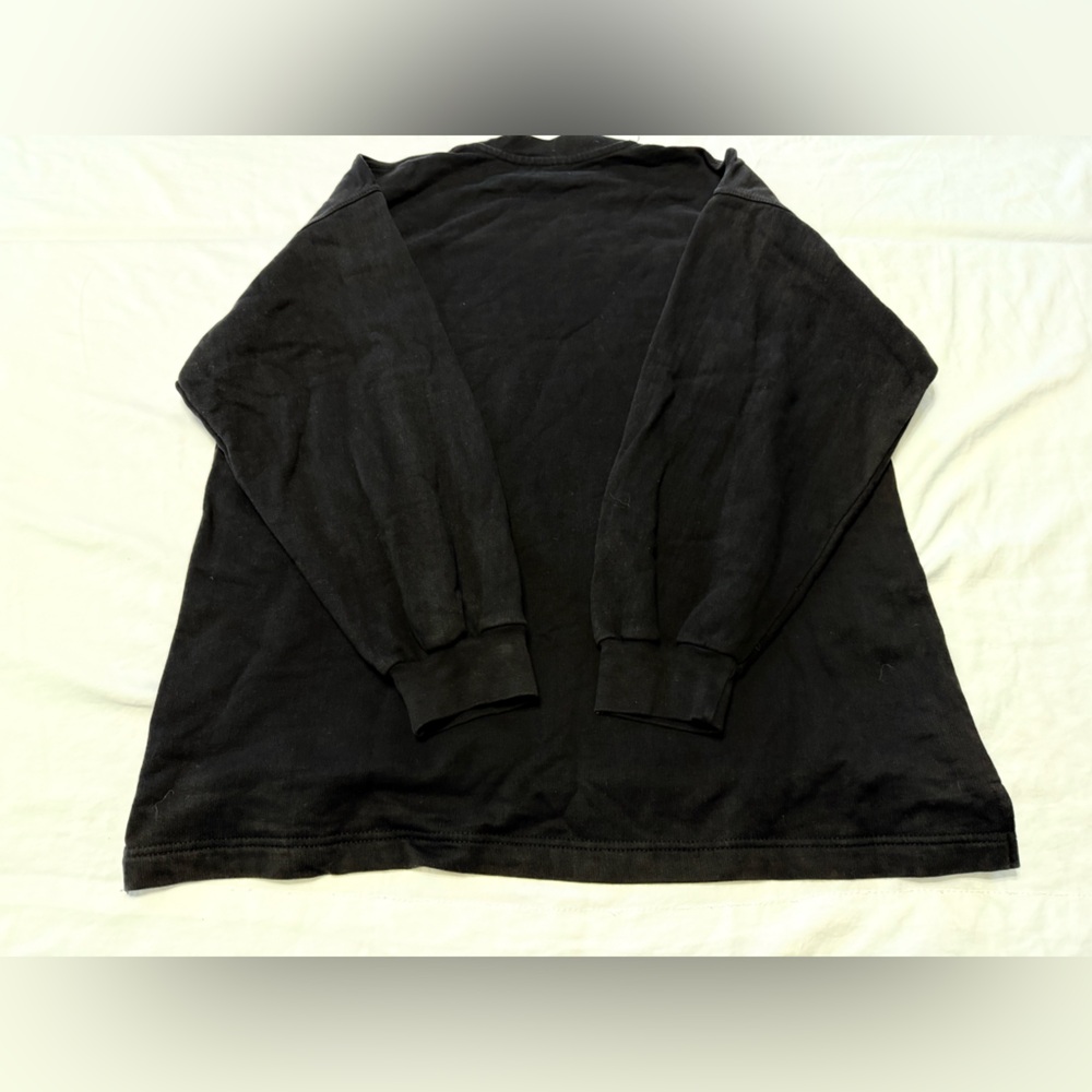 Vintage Darwish L Moonlight Egyptian Ancient Hieroglyphics Cotton Black Crewneck - Picture 8 of 8